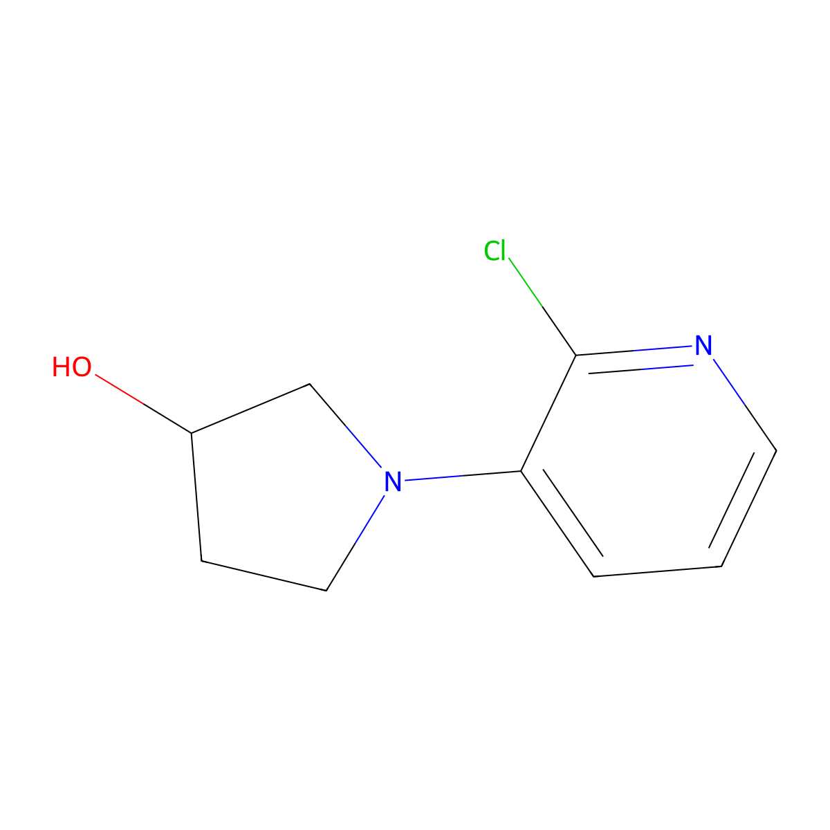 1-(2-Chloropyridin-3-YL)pyrrolidin-3-OL molecular structure, CAS 1563534-53-1