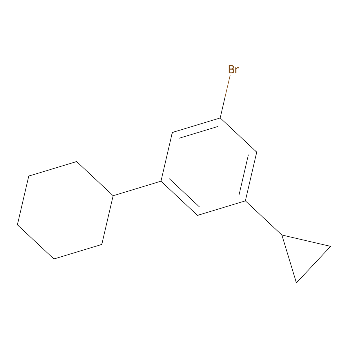 3-Cyclohexyl-5-cyclopropylbromobenzene molecular structure, CAS 1563534-57-5