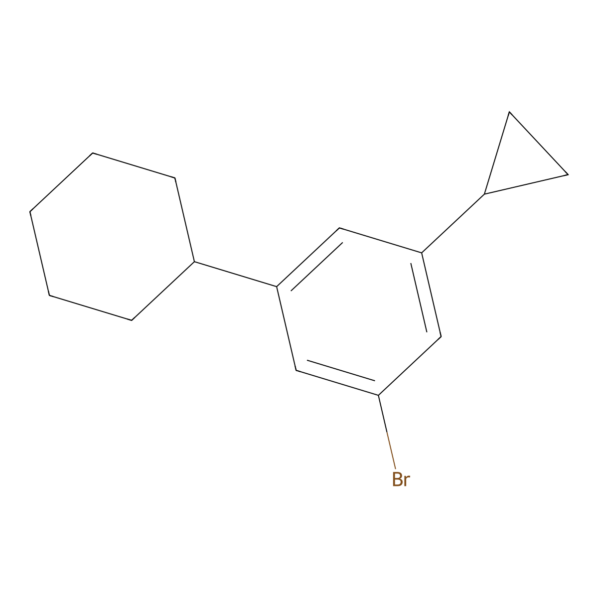 3-Cyclohexyl-5-cyclopropylbromobenzene molecular structure, CAS 1563534-57-5