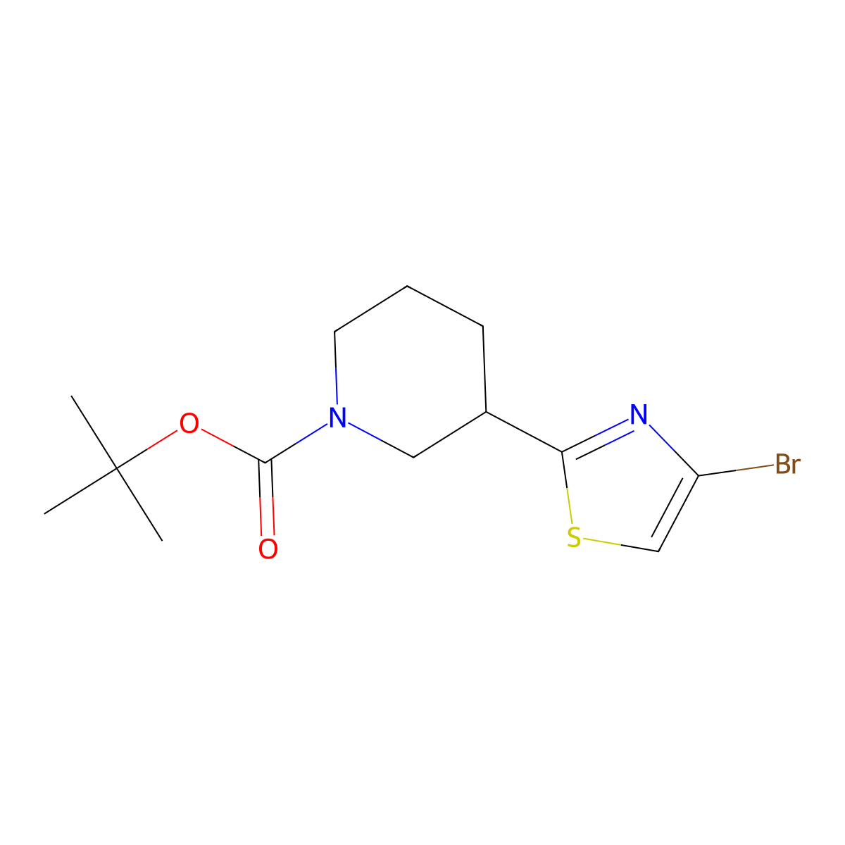 4-Bromo-2-(N-Boc-piperidin-3-yl)thiazole molecular structure, CAS 1563534-67-7