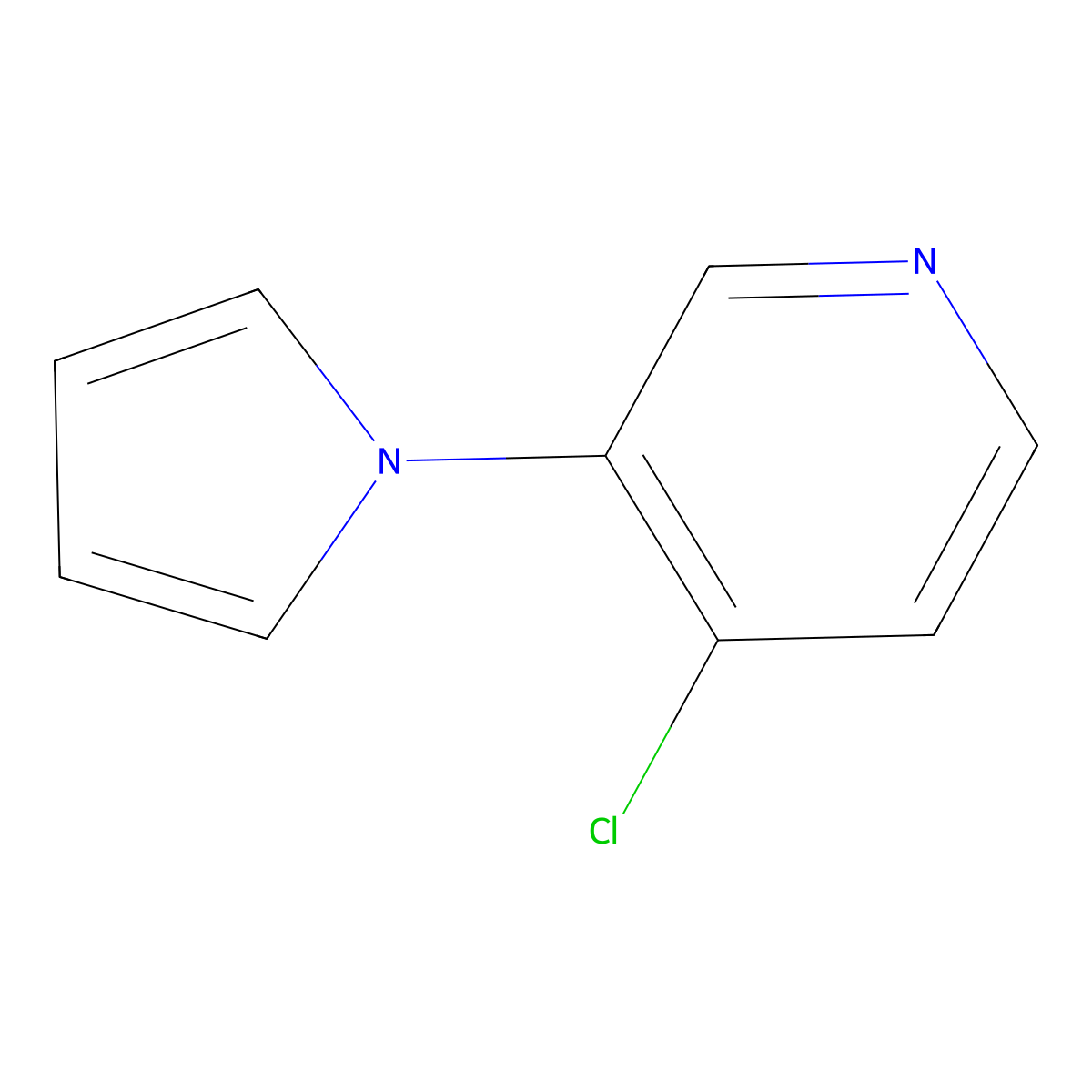 4-Chloro-3-(1H-pyrrol-1-YL)pyridine molecular structure, CAS 1563534-68-8