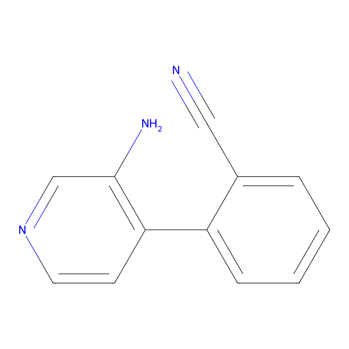2-(3-Aminopyridin-4-YL)benzonitrile molecular structure, CAS 1563534-70-2