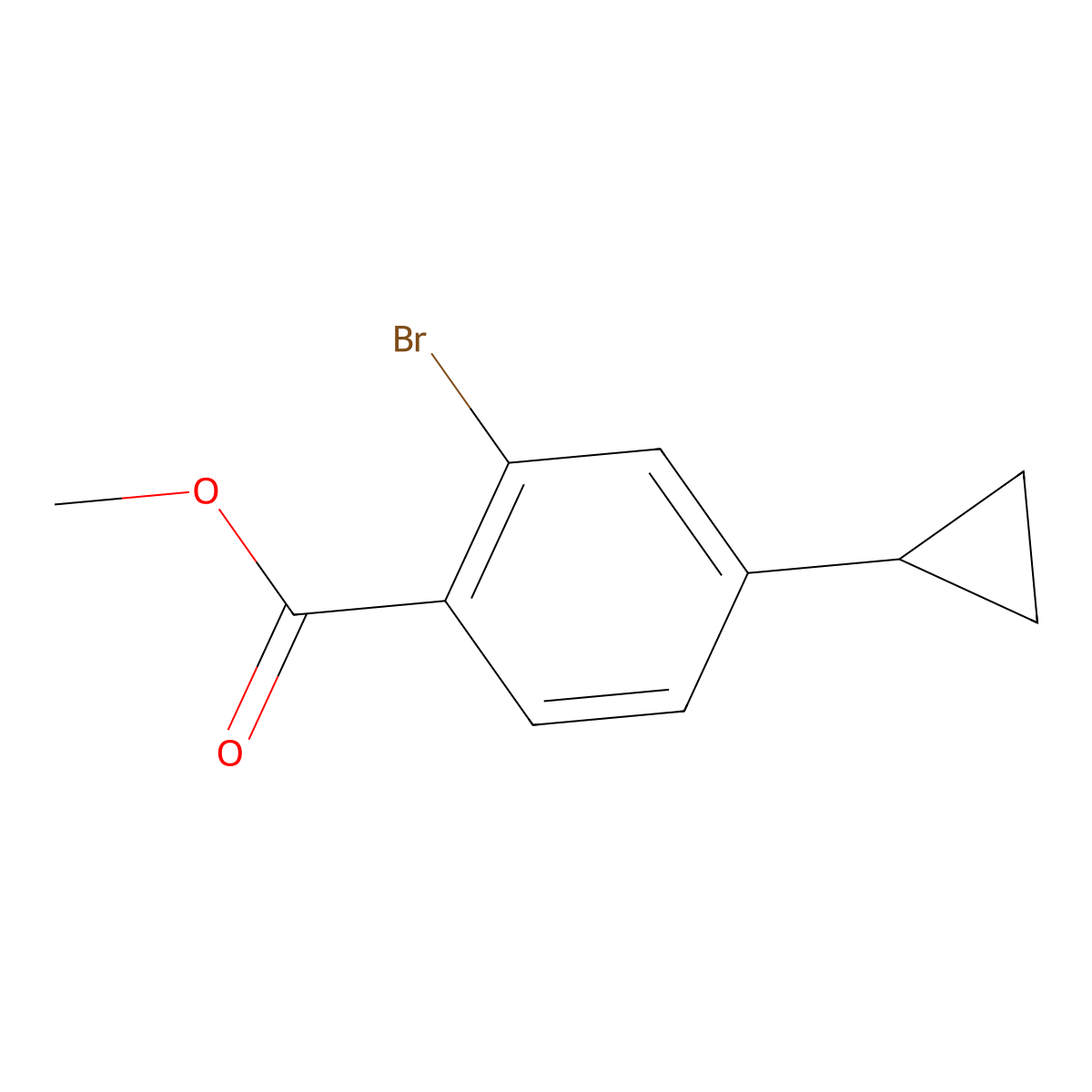 Methyl 2-bromo-4-cyclopropylbenzoate molecular structure, CAS 1563534-75-7