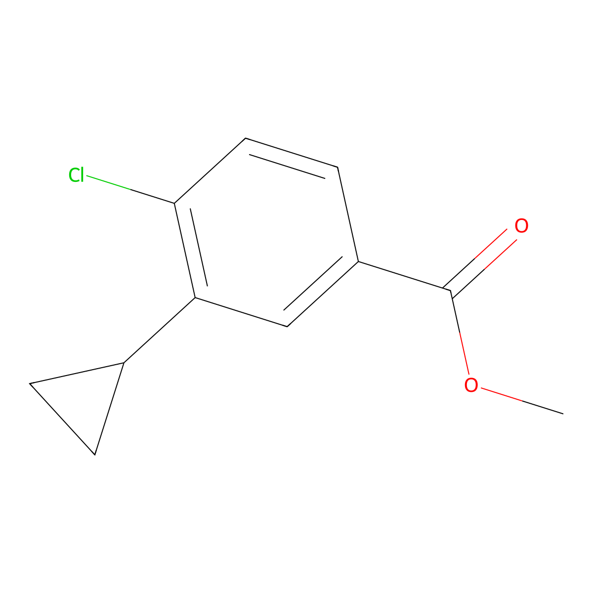 Methyl 4-chloro-3-cyclopropylbenzoate molecular structure, CAS 1563534-76-8