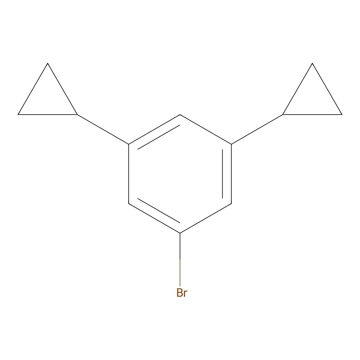 1-Bromo-3,5-dicyclopropylbenzene molecular structure, CAS 1563534-77-9