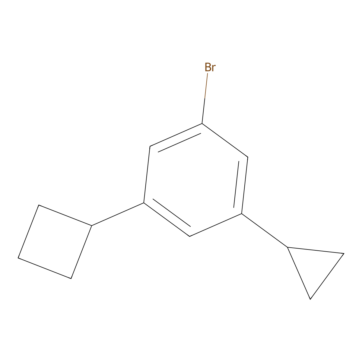 3-Cyclobutyl-5-cyclopropylbromobenzene molecular structure, CAS 1563534-79-1