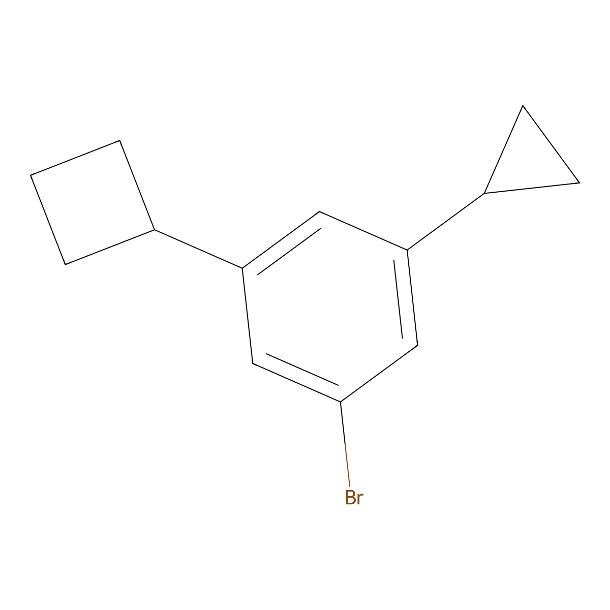 3-Cyclobutyl-5-cyclopropylbromobenzene molecular structure, CAS 1563534-79-1