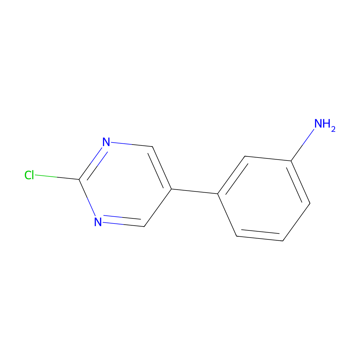 2-Chloro-5-(3-aminophenyl)pyrimidine molecular structure, CAS 1563534-81-5