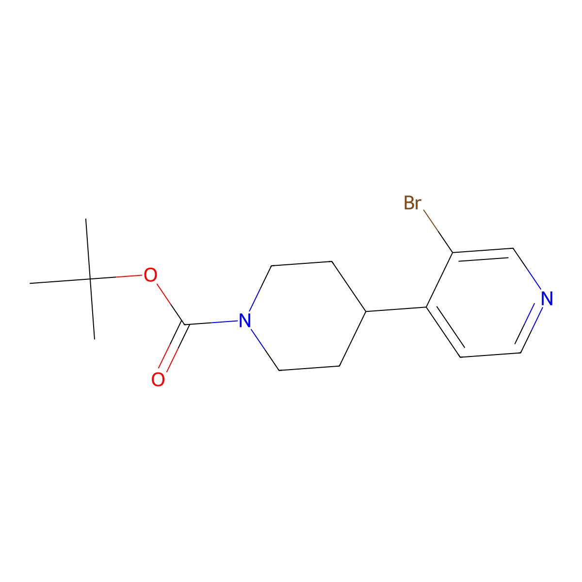 3-Bromo-4-(1-boc-piperidin-4-YL)pyridine molecular structure, CAS 1563534-84-8