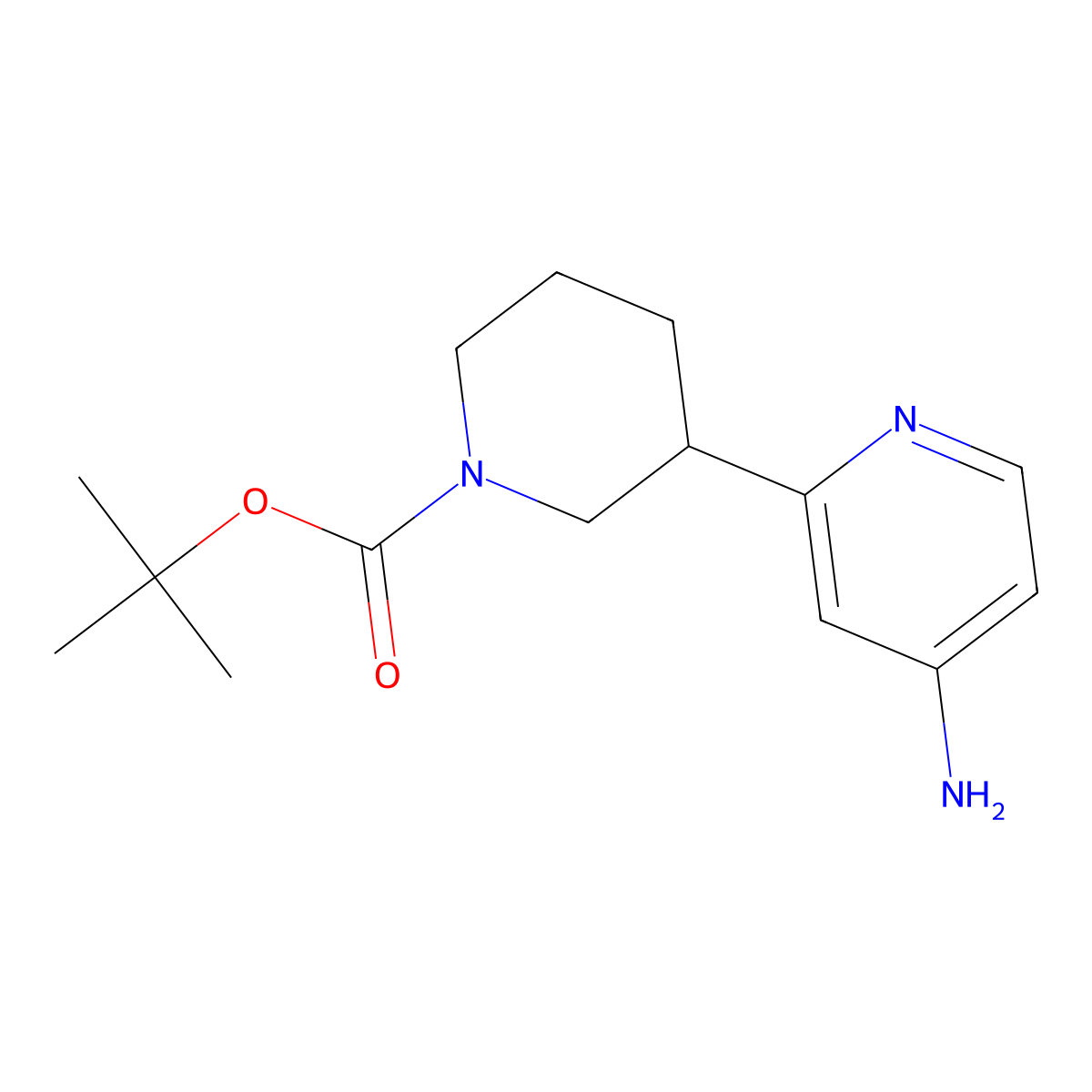 4-Amino-2-(N-Boc-piperidin-3-yl)pyridine molecular structure, CAS 1563534-87-1
