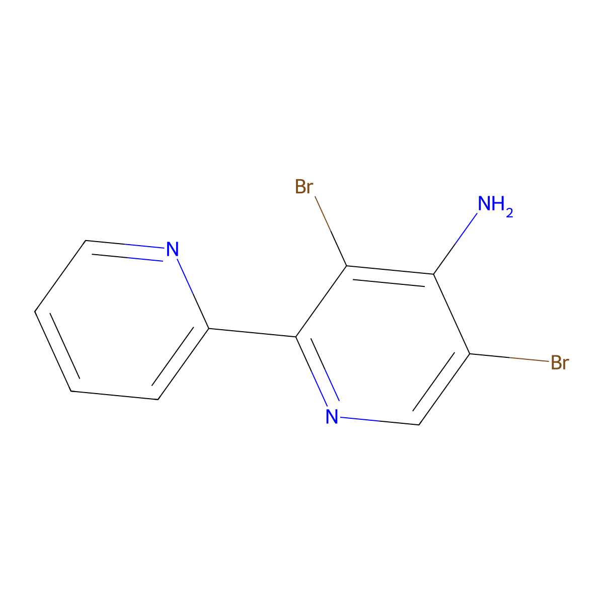 4-Amino-3,5-dibromo-2,2'-bipyridine molecular structure, CAS 1563534-90-6