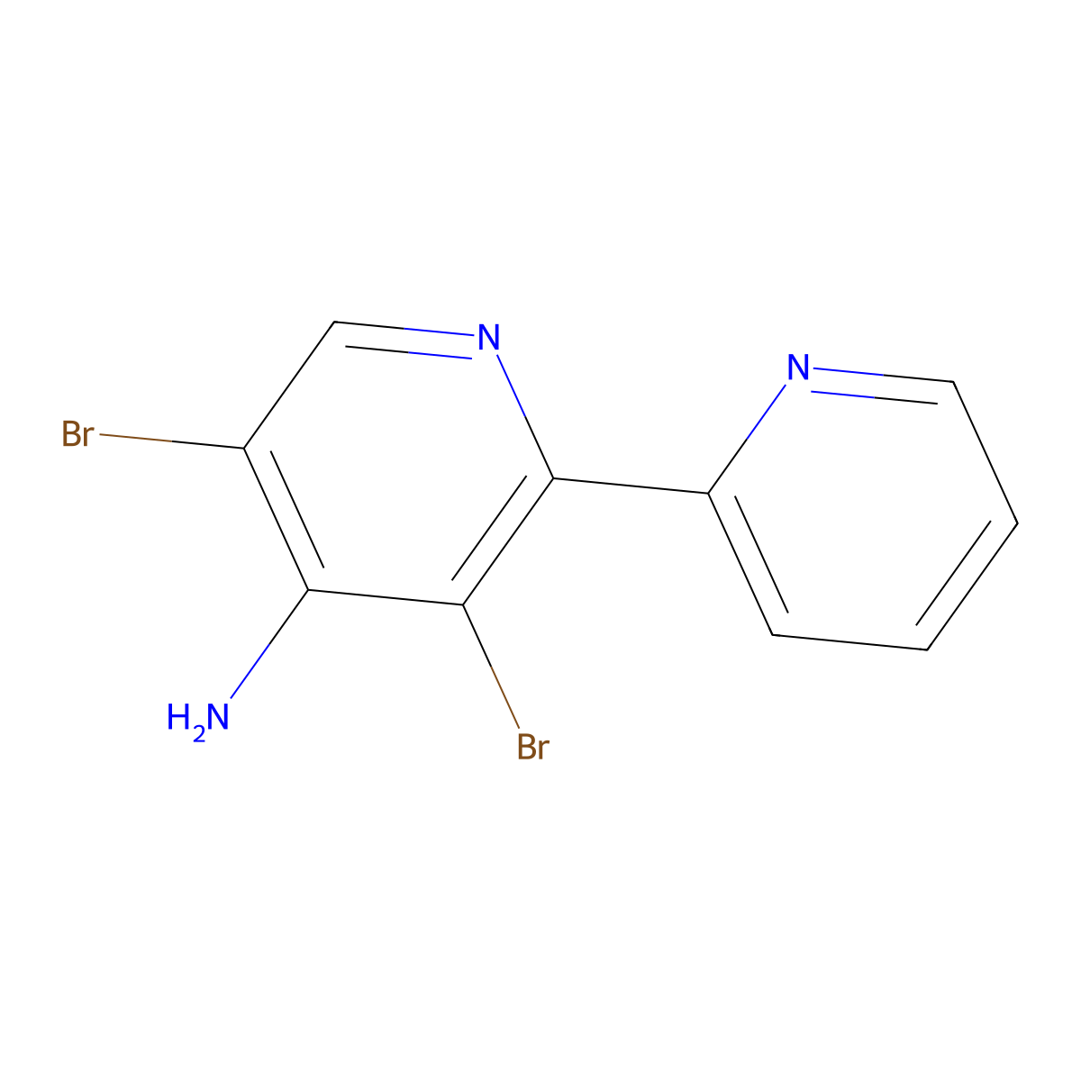 4-Amino-3,5-dibromo-2,2'-bipyridine molecular structure, CAS 1563534-90-6