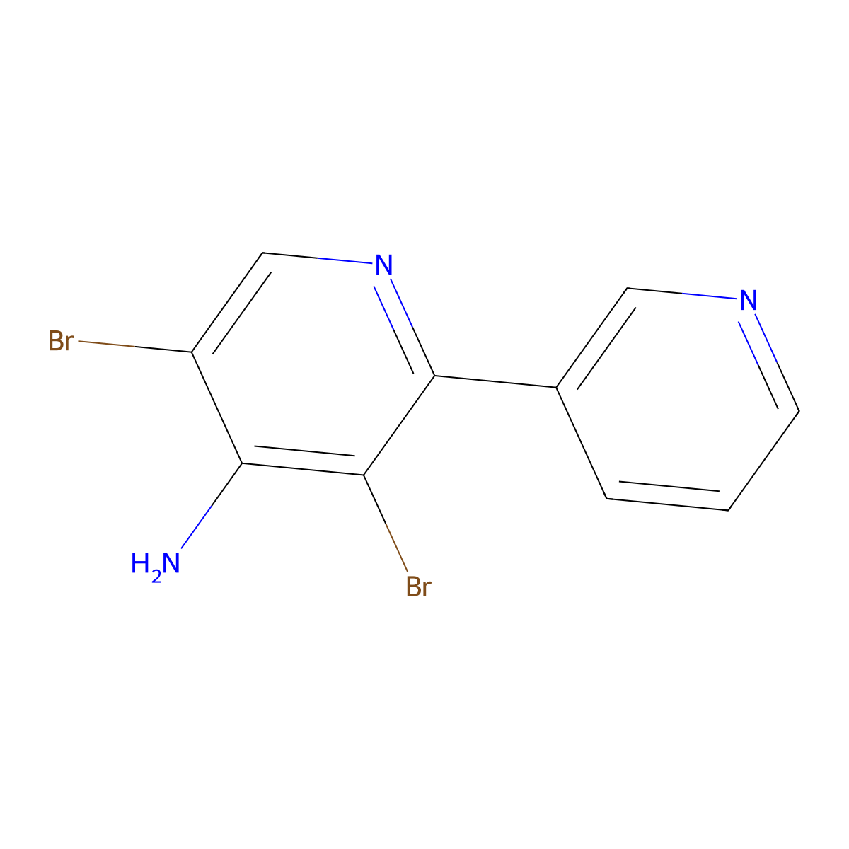 4-Amino-3,5-dibromo-2,3'-bipyridine molecular structure, CAS 1563534-91-7