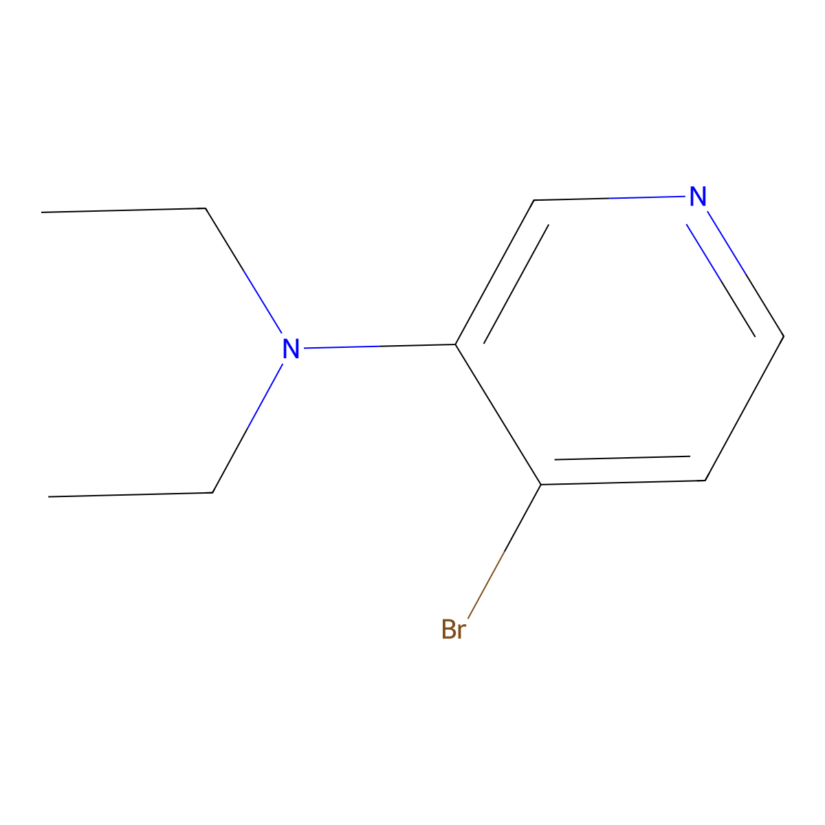 4-Bromo-3-(diethylamino)pyridine molecular structure, CAS 1563534-99-5