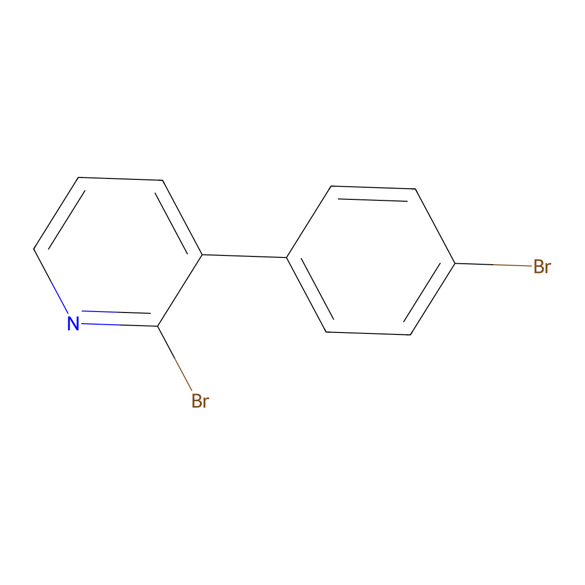 2-Bromo-3-(4-bromophenyl)pyridine molecular structure, CAS 1563535-02-3
