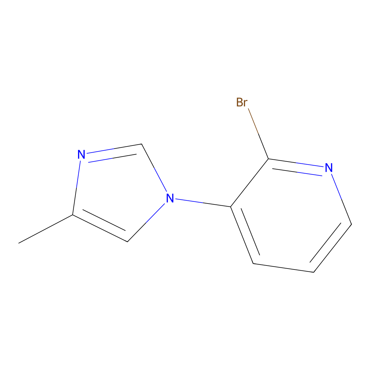 2-Bromo-3-(4-methylimidazol-1-YL)pyridine molecular structure, CAS 1563535-03-4