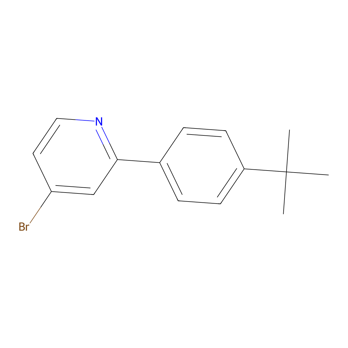 4-Bromo-2-(4-tert-butylphenyl)pyridine molecular structure, CAS 1563535-07-8