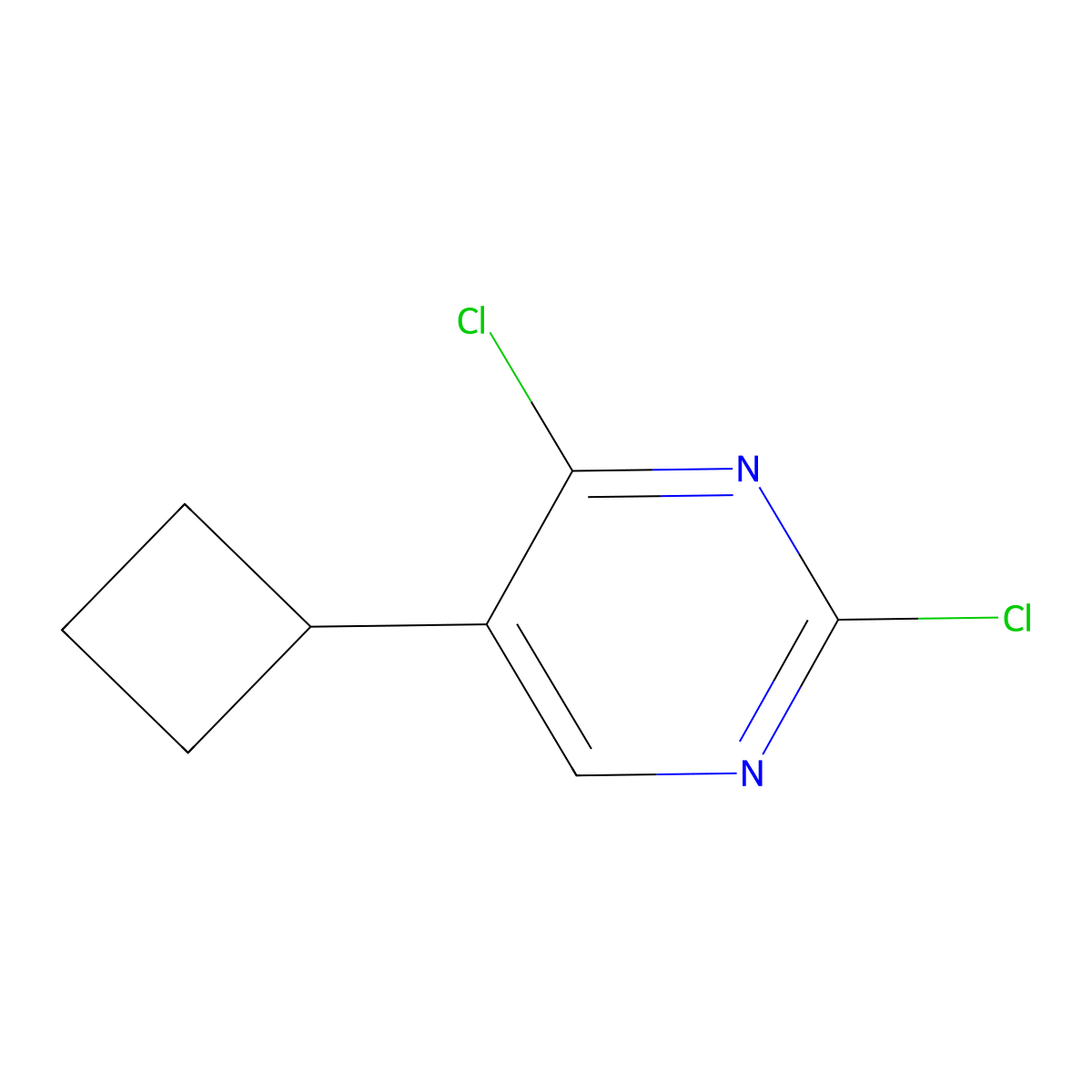 2,4-dichloro-5-cyclobutylPyrimidine molecular structure, CAS 1563535-12-5
