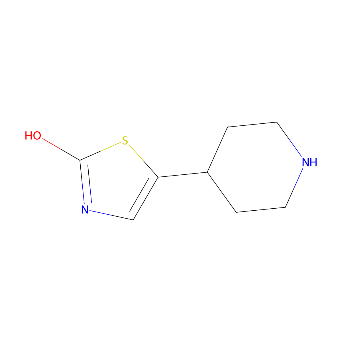 2-Hydroxy-5-(piperidin-4-yl)thiazole molecular structure, CAS 1563535-15-8