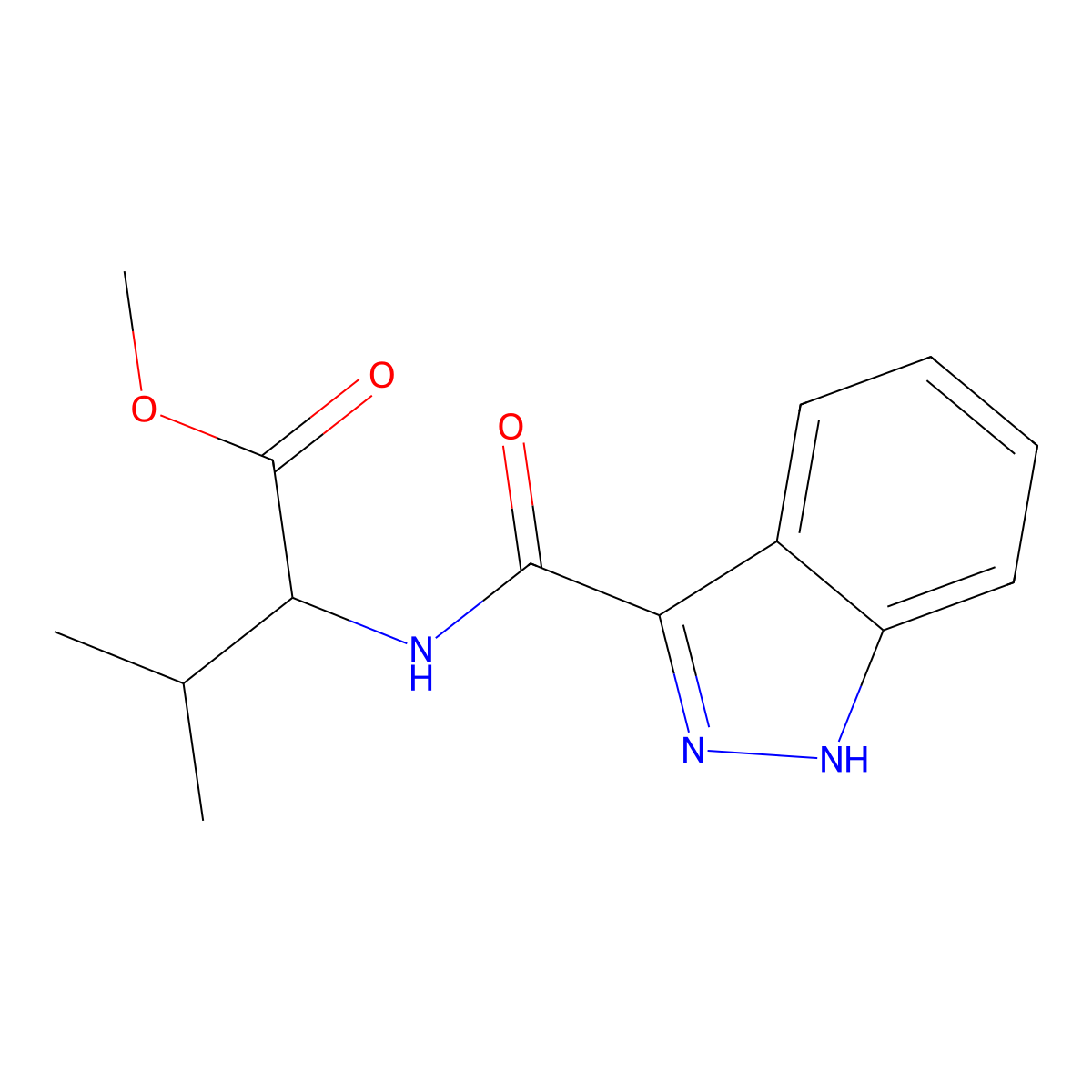 N-(2H-indazol-3-ylcarbonyl)-L-valine, methyl ester molecular structure, CAS 1563540-10-2
