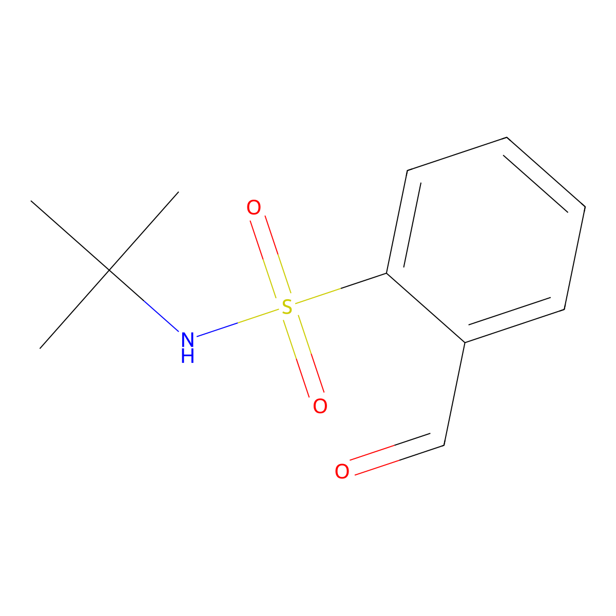 N-tert-butyl-2-formylbenzene-1-sulfonamide molecular structure, CAS 156359-40-9