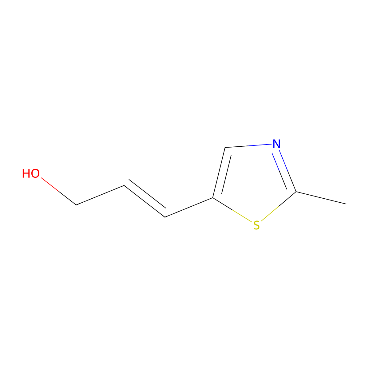 3-(2-Methyl-1,3-thiazol-5-yl)prop-2-en-1-ol molecular structure, CAS 1563677-54-2