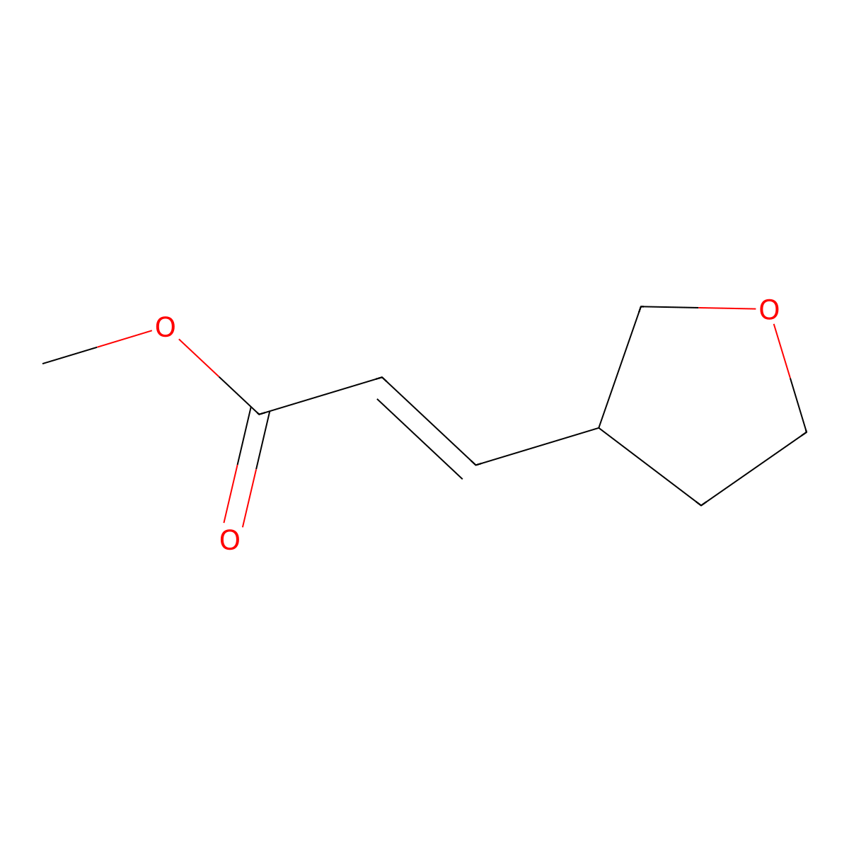 Tetrahydrofuran-3-acrylic acid methyl ester molecular structure, CAS 1563680-03-4
