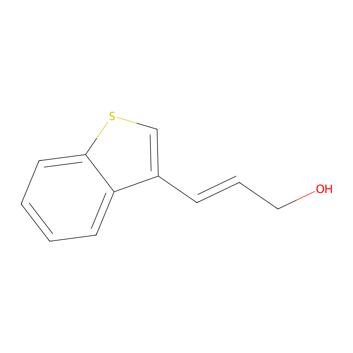 3-(1-Benzothiophen-3-yl)prop-2-en-1-ol molecular structure, CAS 1563688-57-2