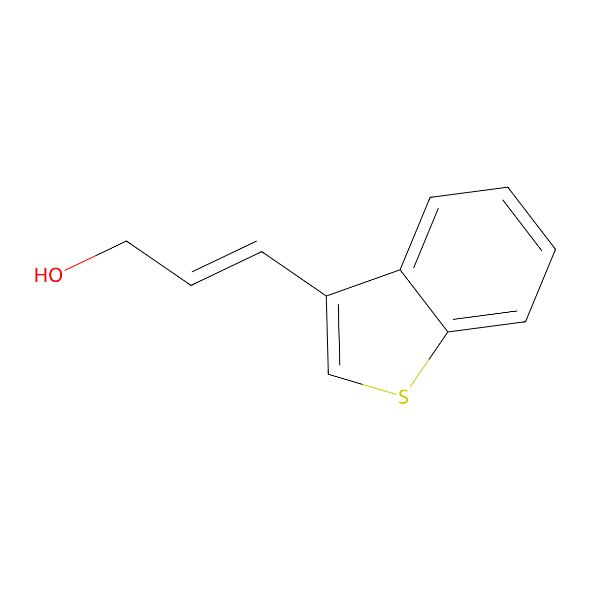 3-(1-Benzothiophen-3-yl)prop-2-en-1-ol molecular structure, CAS 1563688-57-2
