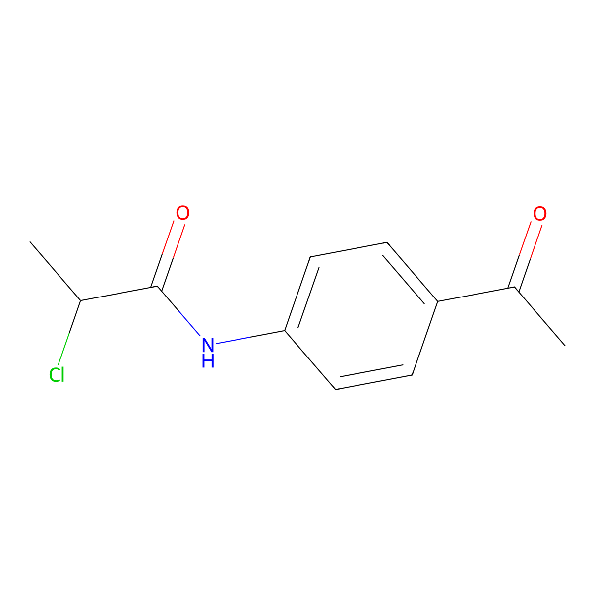 N-(4-Acetylphenyl)-2-chloropropanamide molecular structure, CAS 156369-45-8