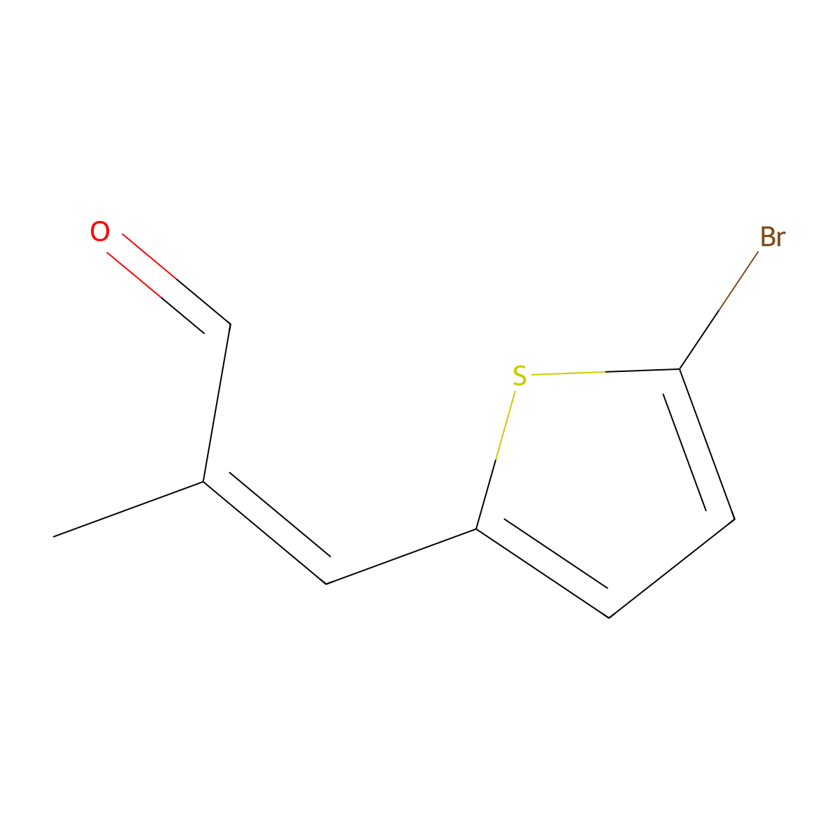 3-(5-Bromothiophen-2-yl)-2-methylprop-2-enal molecular structure, CAS 1563696-09-2