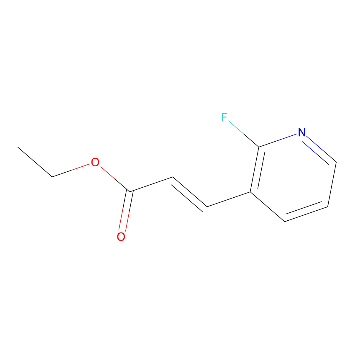 Ethyl (2E)-3-(2-fluoropyridin-3-yl)prop-2-enoate molecular structure, CAS 1563741-43-4