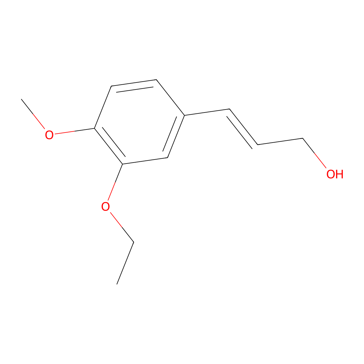 3-(3-Ethoxy-4-methoxyphenyl)prop-2-en-1-ol molecular structure, CAS 1563743-10-1