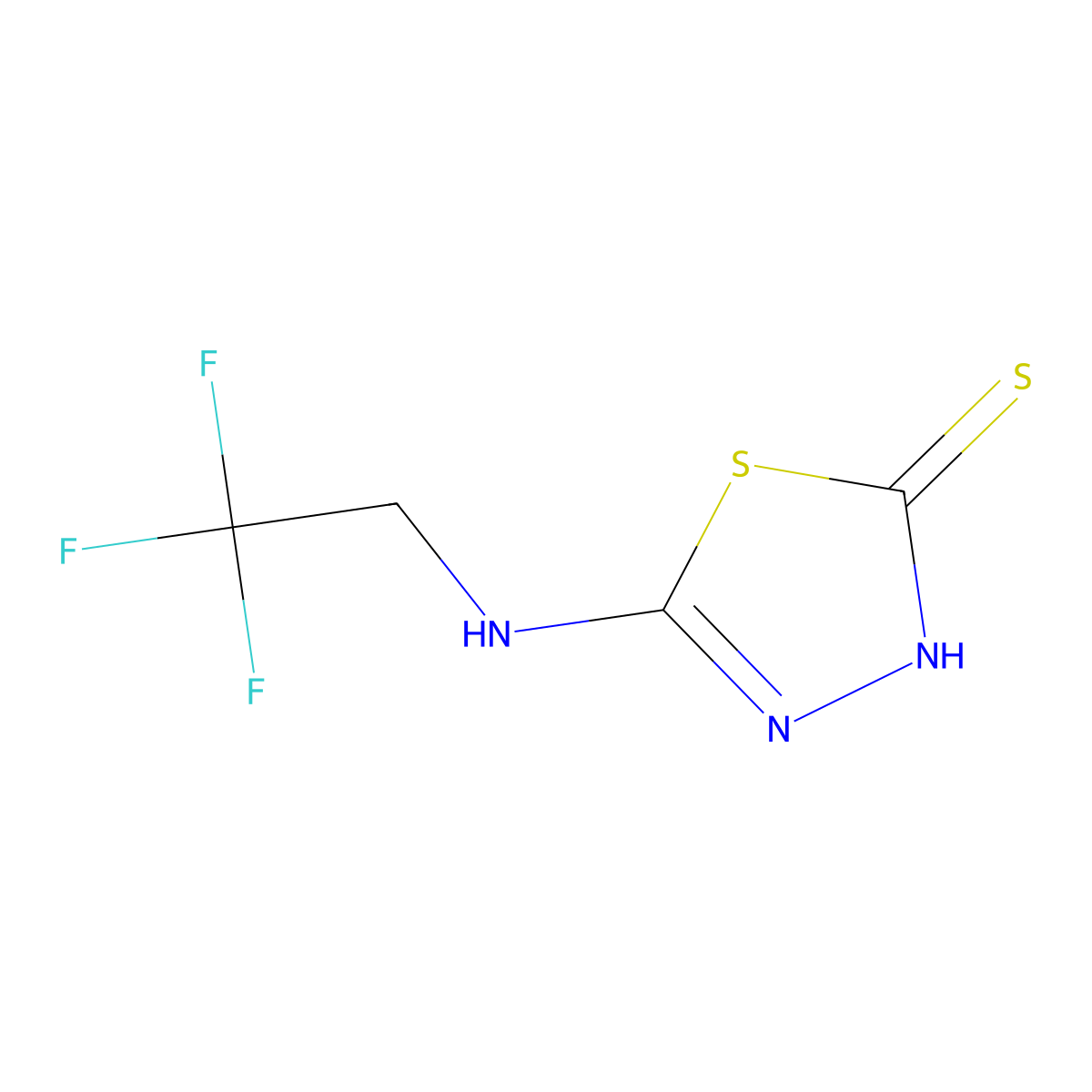 5-[(2,2,2-Trifluoroethyl)amino]-1,3,4-thiadiazole-2-thiol molecular structure, CAS 156377-70-7