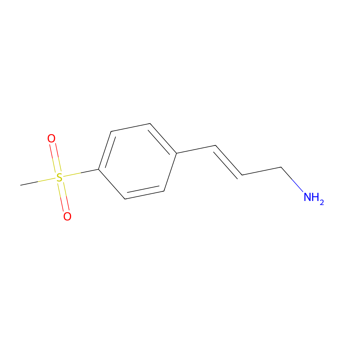 (2E)-3-(4-methanesulfonylphenyl)prop-2-en-1-amine molecular structure, CAS 1563781-25-8