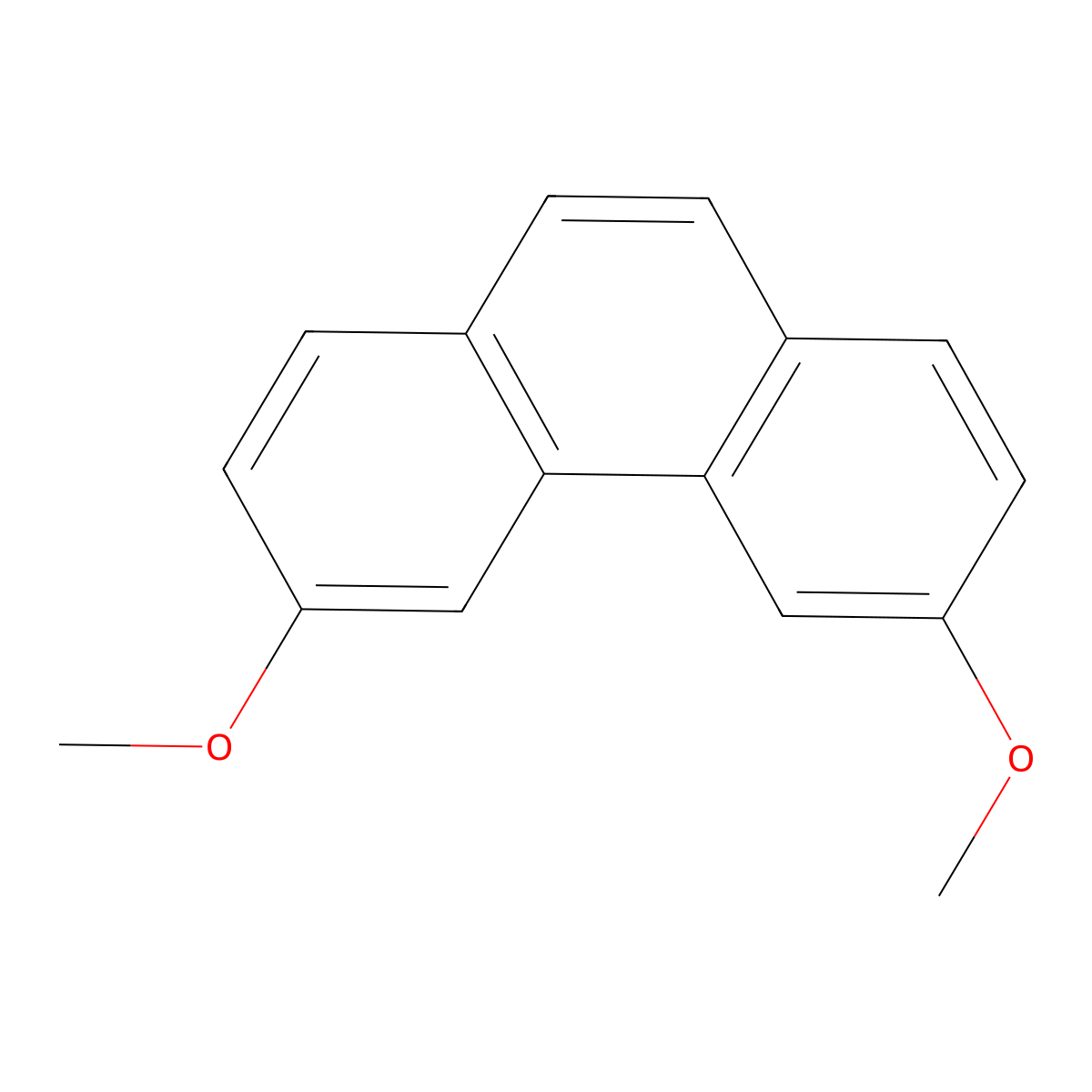 3,6-Dimethoxyphenanthrene molecular structure, CAS 15638-08-1