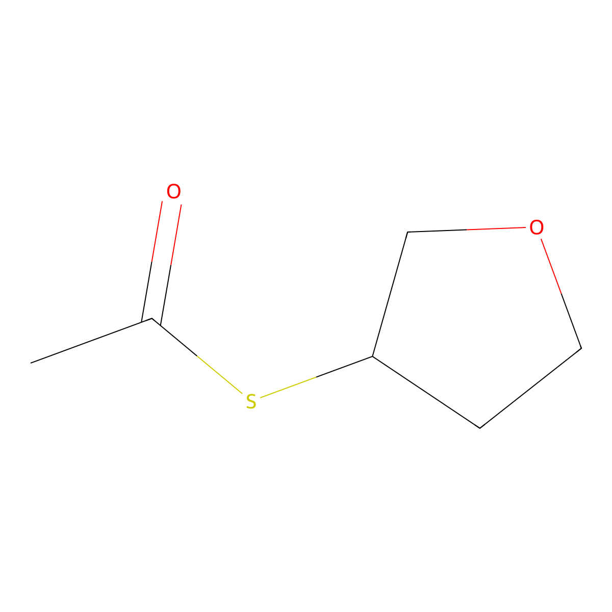S-Oxolan-3-yl ethanethioate molecular structure, CAS 156380-32-4