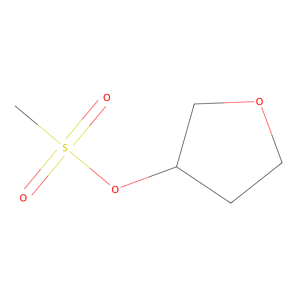 Oxolan-3-yl methanesulfonate molecular structure, CAS 156380-34-6
