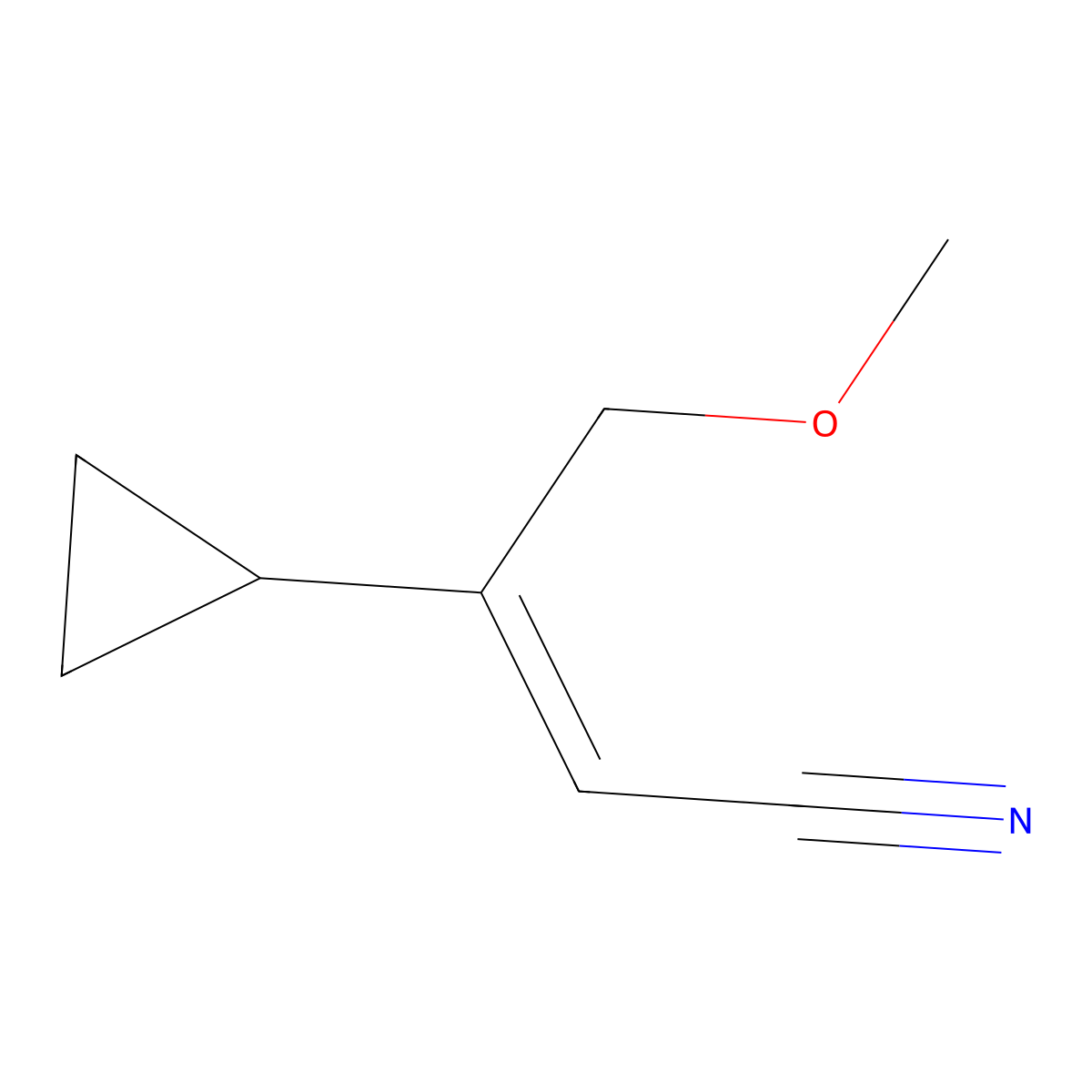3-Cyclopropyl-4-methoxybut-2-enenitrile molecular structure, CAS 1563821-57-7