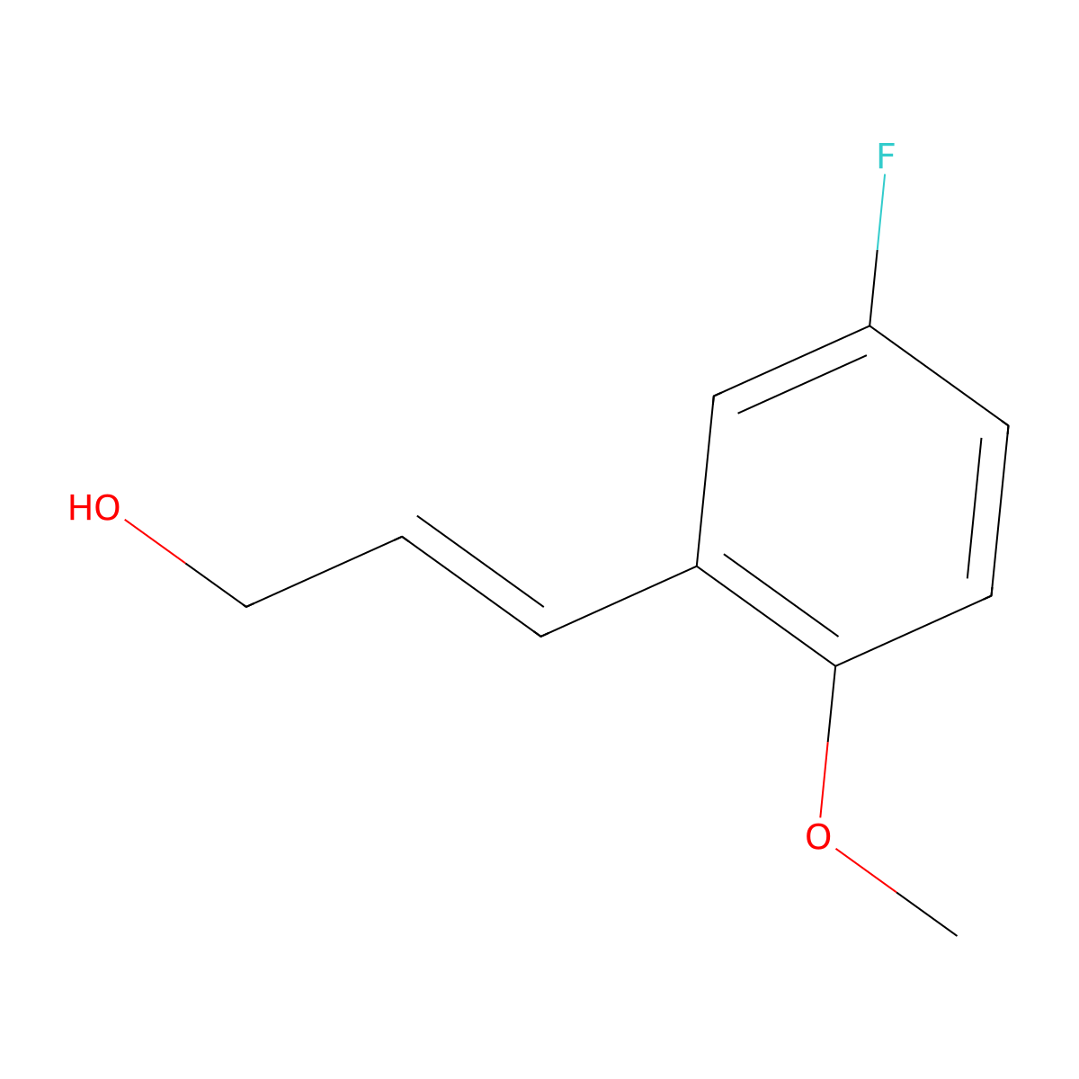 3-(5-Fluoro-2-methoxyphenyl)prop-2-en-1-ol molecular structure, CAS 1563887-09-1