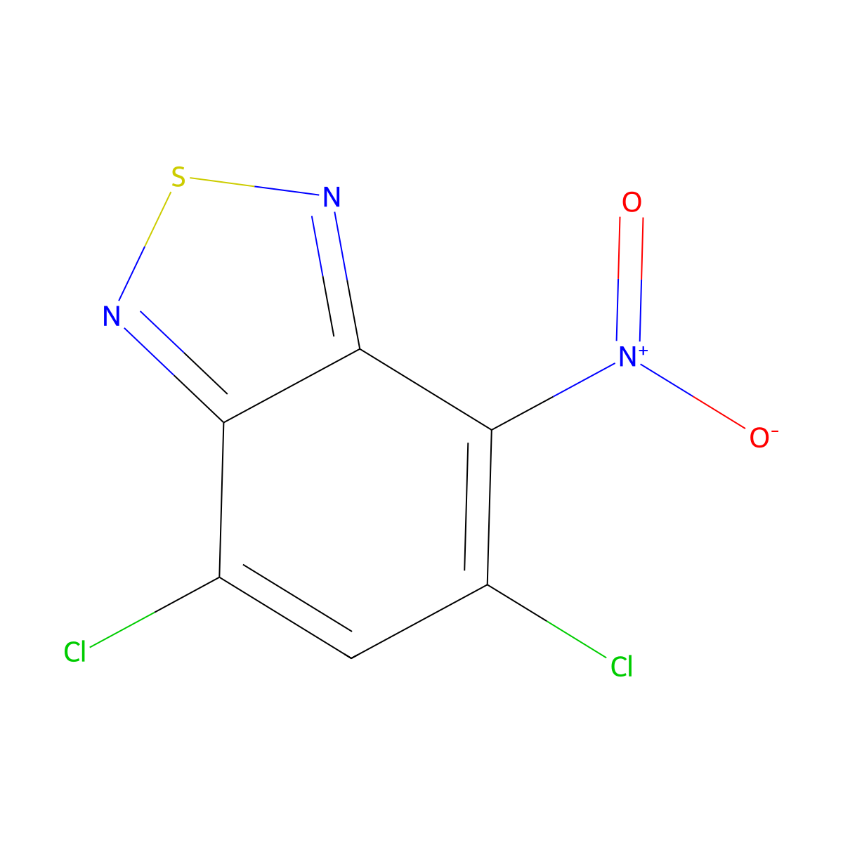 5,7-Dichloro-4-nitro-2,1,3-benzothiadiazole molecular structure, CAS 15639-38-0
