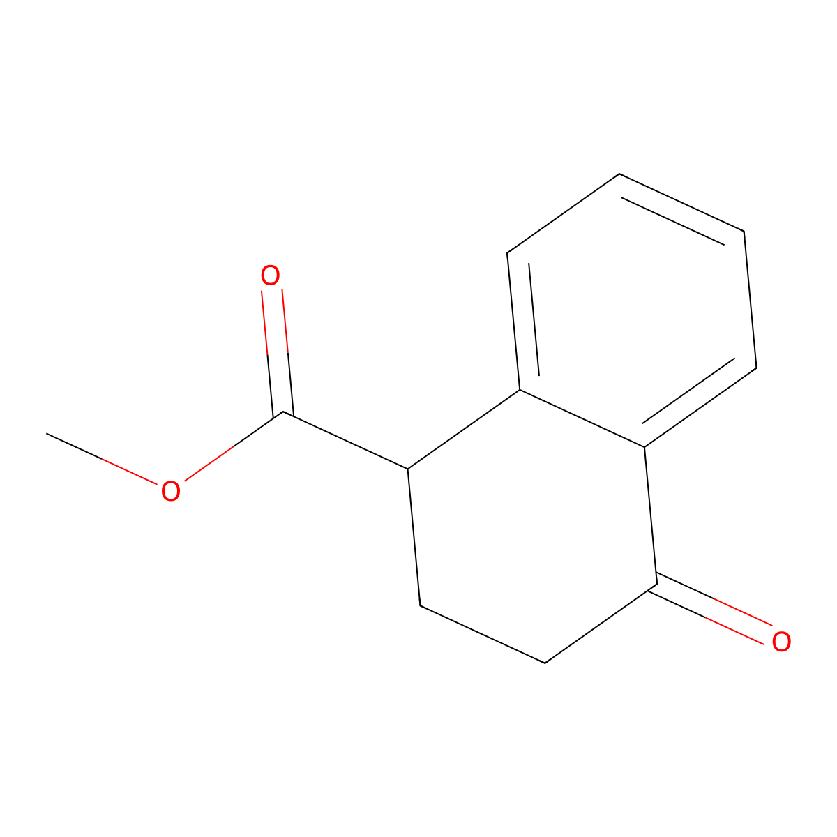 Methyl 4-oxo-1,2,3,4-tetrahydronaphthalene-1-carboxylate molecular structure, CAS 156390-35-1