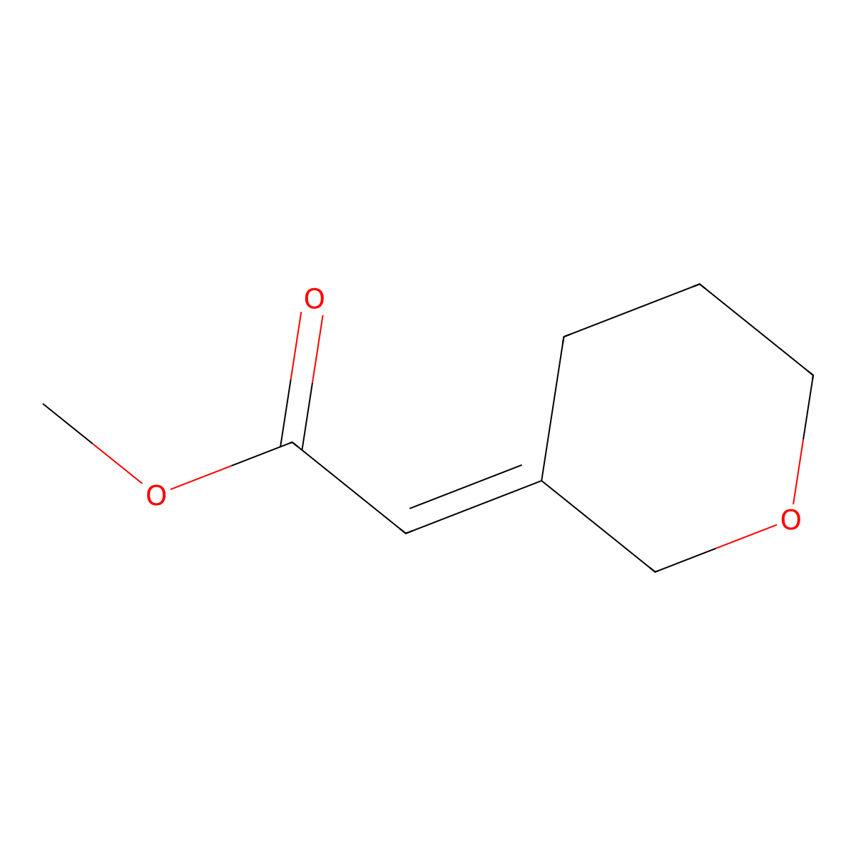Methyl 2-tetrahydropyran-3-ylideneacetate molecular structure, CAS 1563928-01-7