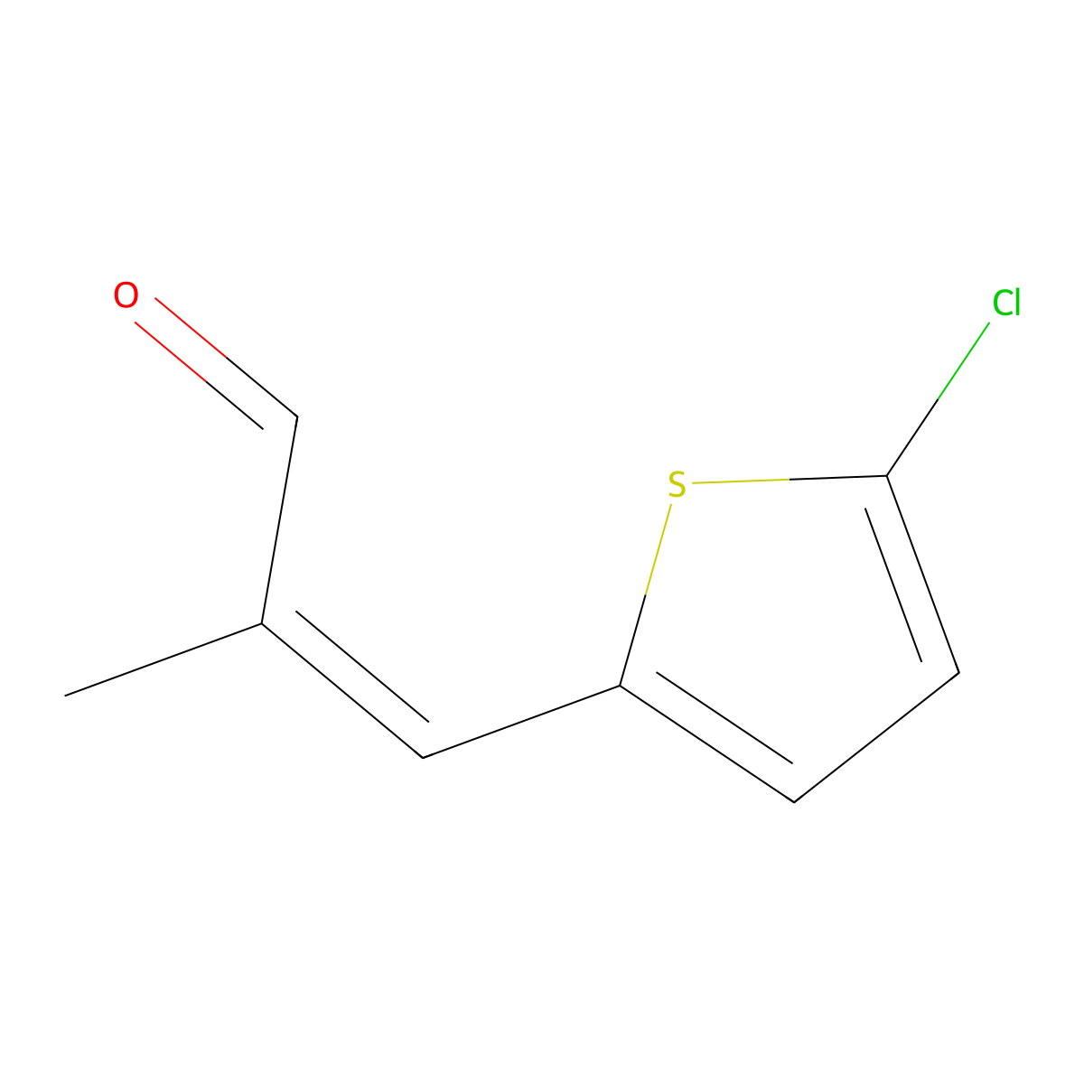 3-(5-Chlorothiophen-2-yl)-2-methylprop-2-enal molecular structure, CAS 1563958-97-3