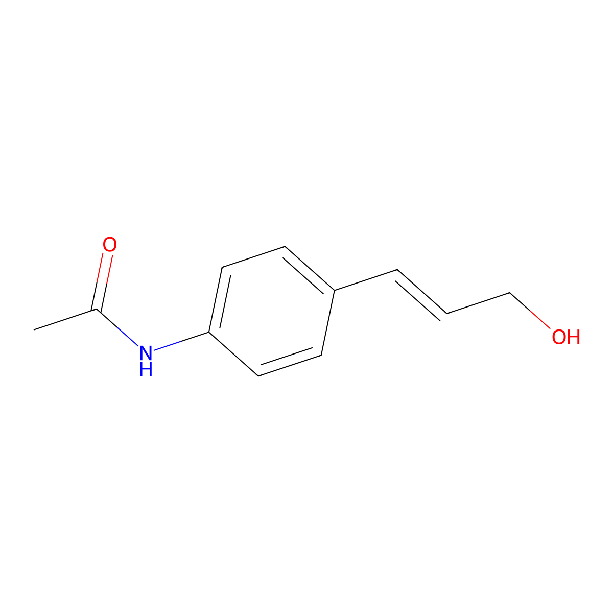 N-[4-(3-hydroxyprop-1-en-1-yl)phenyl]acetamide molecular structure, CAS 1563979-95-2