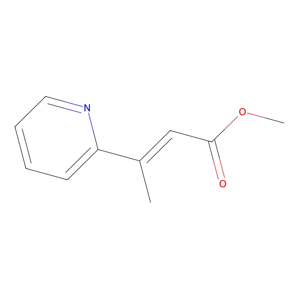 (Z)-methyl 3-(pyridin-2-yl)but-2-enoate molecular structure, CAS 1563990-58-8
