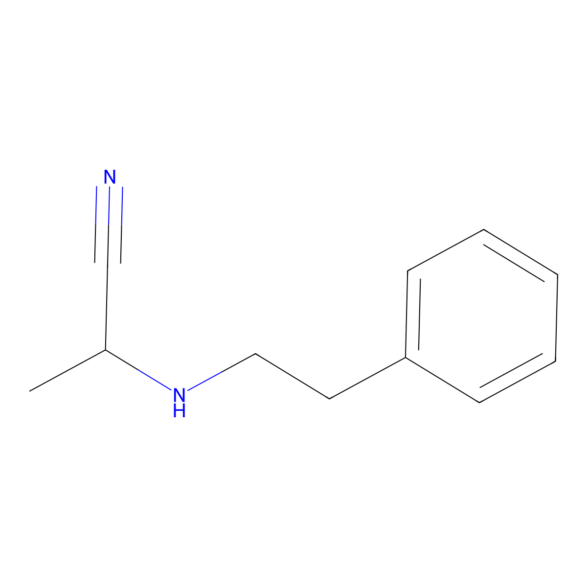 Propanenitrile, 2-[(2-phenylethyl)amino]- molecular structure, CAS 1564-16-5
