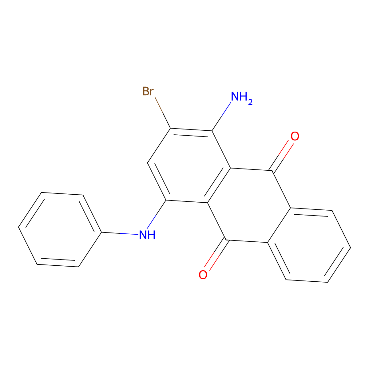 1-Amino-4-anilino-2-bromoanthraquinone molecular structure, CAS 1564-71-2