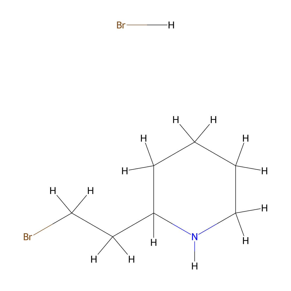 2-(2-Bromoethyl)Piperidine Hydrobromide molecular structure, CAS 1564-77-8