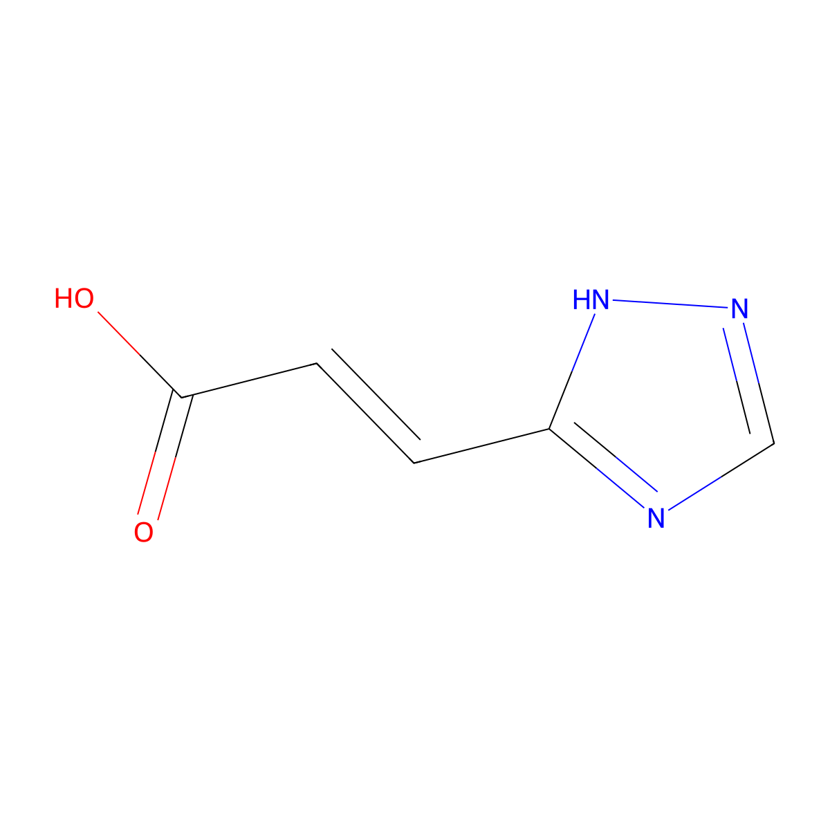 3-(1H-1,2,4-triazol-3-yl)prop-2-enoic acid molecular structure, CAS 1564005-34-0